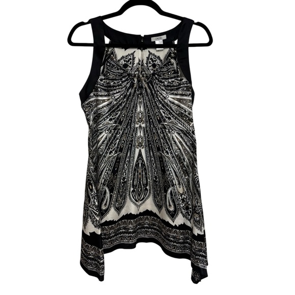 Y2K Vintage Cache Silk Babydoll Tunic Tank in Abstract Design - Size M - Picture 1 of 6